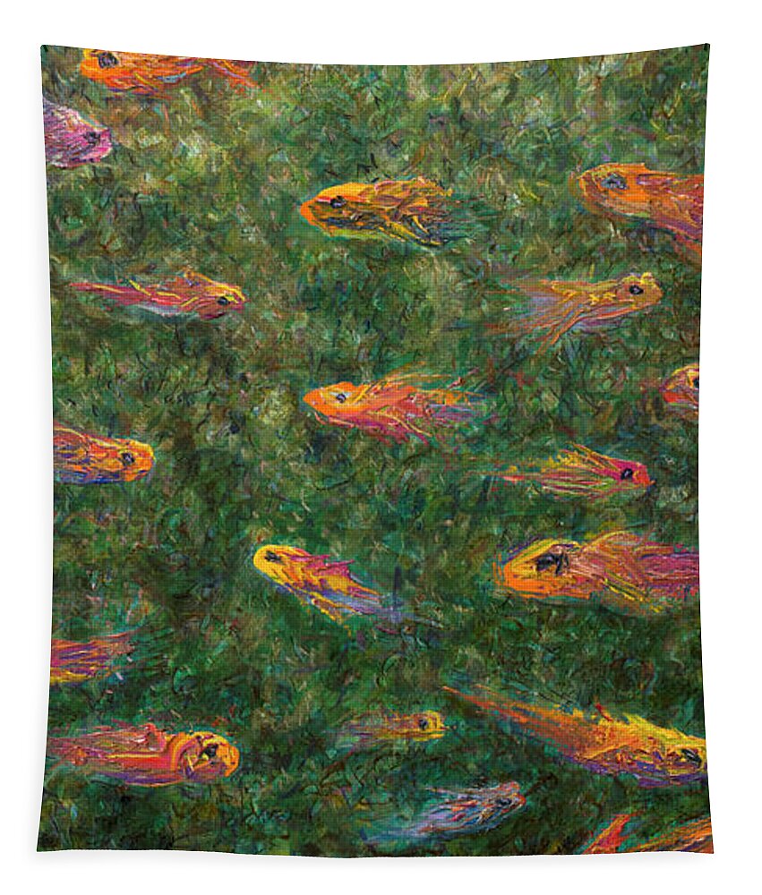 Aquarium Tapestry featuring the painting Aquarium by James W Johnson