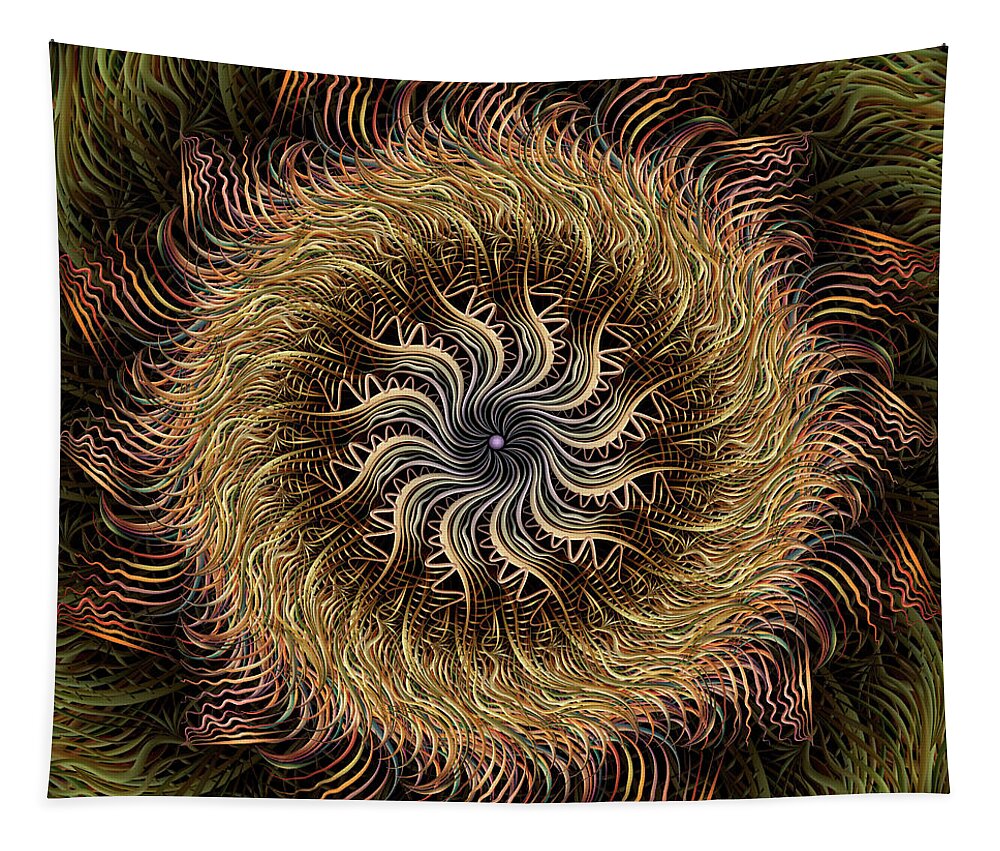 Pinwheel Mandalas Tapestry featuring the digital art Arabesque by Becky Titus