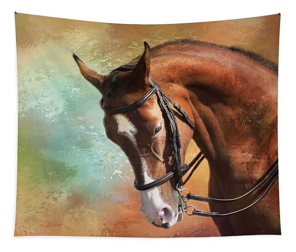 Horse Tapestry featuring the photograph Arabian Horse by Theresa Tahara