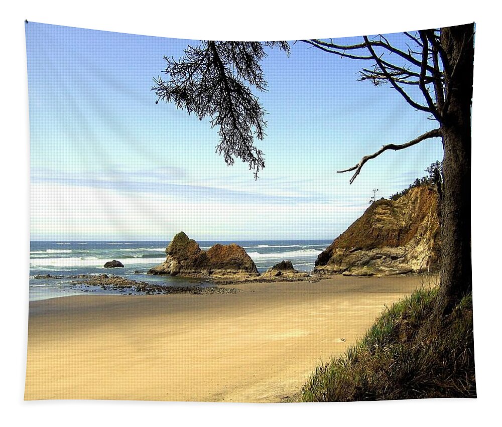 Arcadia Beach Tapestry featuring the photograph Arcadia Beach by Will Borden