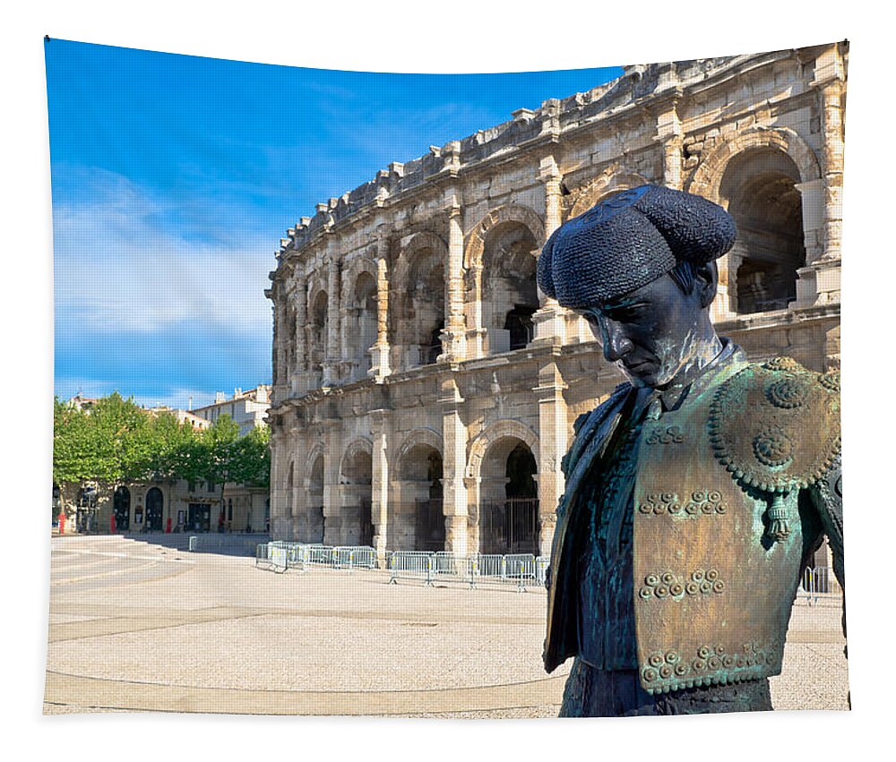 Bull Fighter Tapestry featuring the photograph Arenes de Nimes Bullfighter by Scott Carruthers