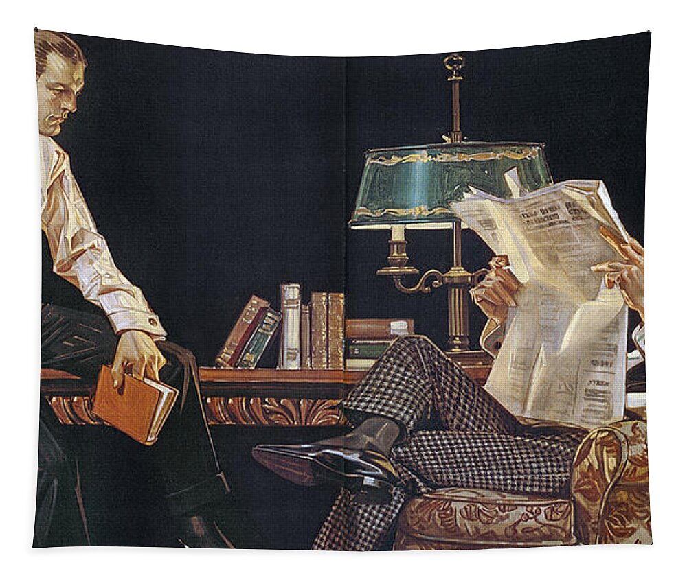 1914 Tapestry featuring the photograph Arrow Shirt Collar Ad, 1914 by Granger