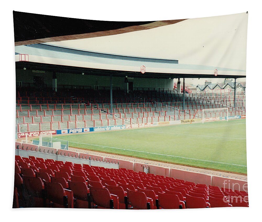 Arsenal Tapestry featuring the photograph Arsenal - Highbury - North Bank 1 - 1992 by Legendary Football Grounds