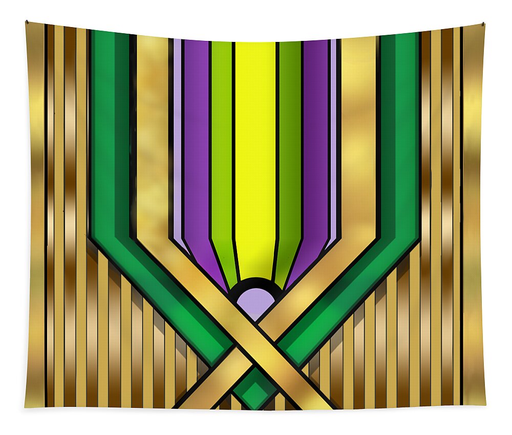 Staley Tapestry featuring the digital art Art Deco 14 A Transparent by Chuck Staley