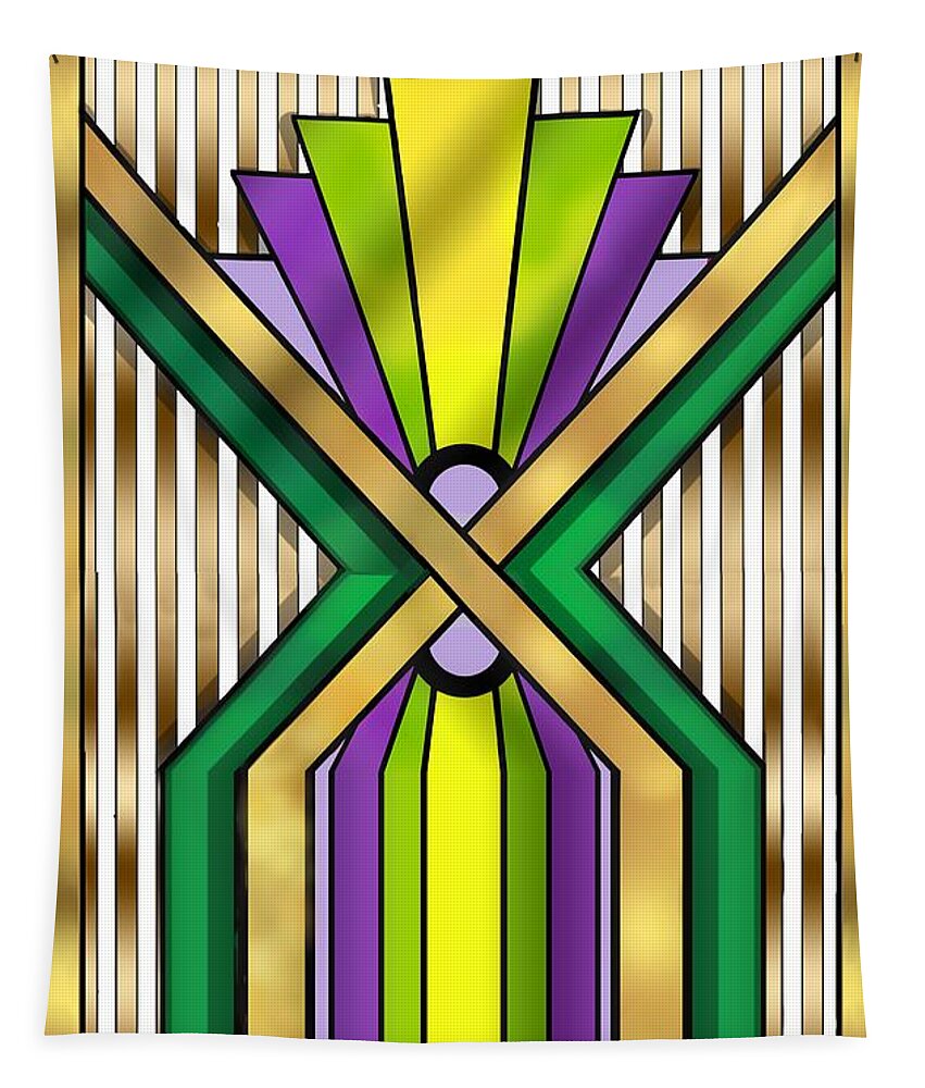 Art Deco 14 B Transparent Tapestry featuring the digital art Art Deco 14 B by Chuck Staley