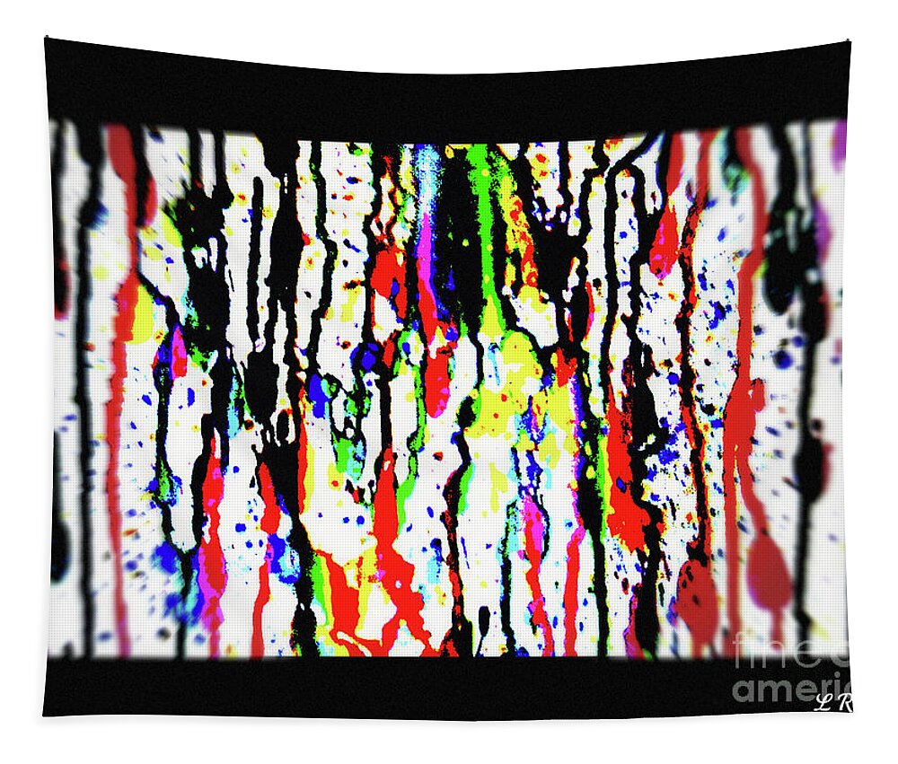 Abstract Tapestry featuring the painting Artists Bleed Too by Leslie Revels