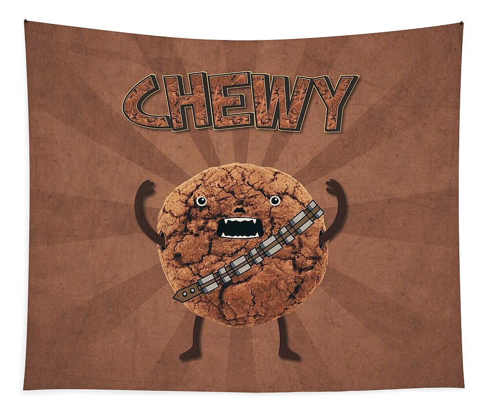 Cookie Monster Tapestry featuring the painting Chewy Chocolate Cookie Wookiee by Philipp Rietz