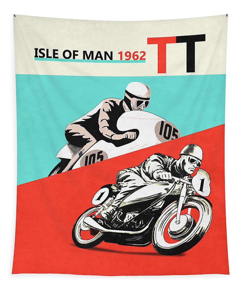 Motorcycle Tapestry featuring the photograph The Vintage Isle of Man TT by Mark Rogan