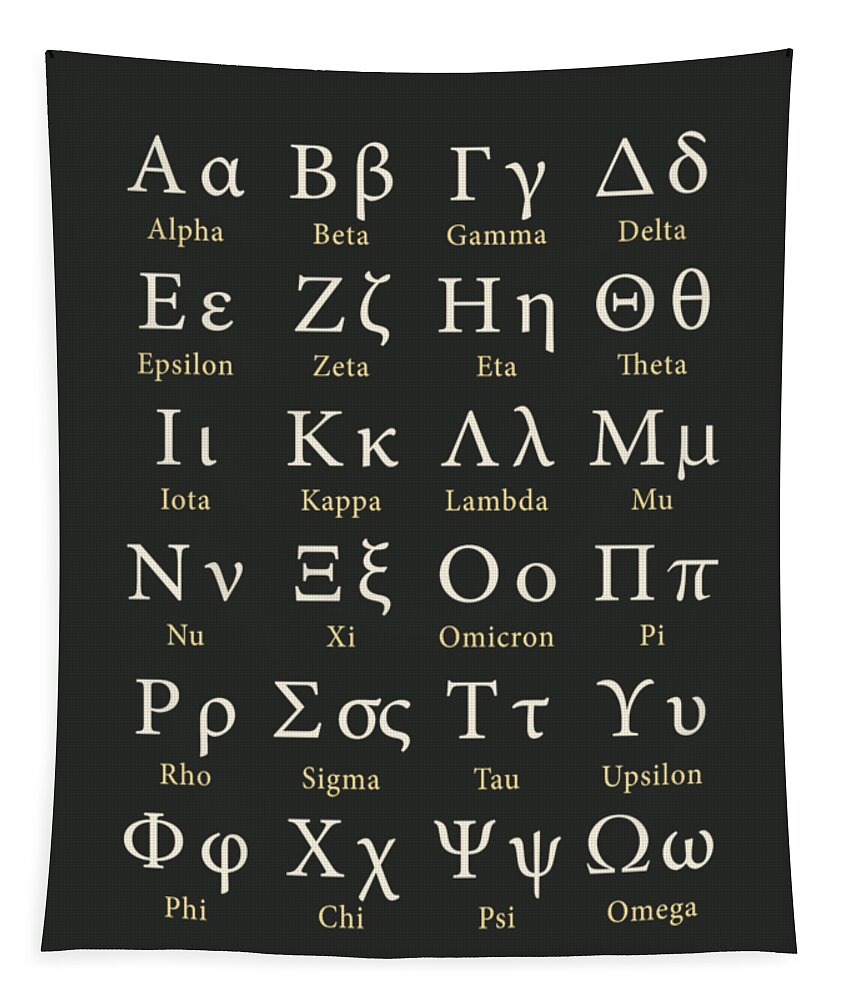 Greek Alphabet Tapestry featuring the photograph The Greek Alphabet by Mark Rogan