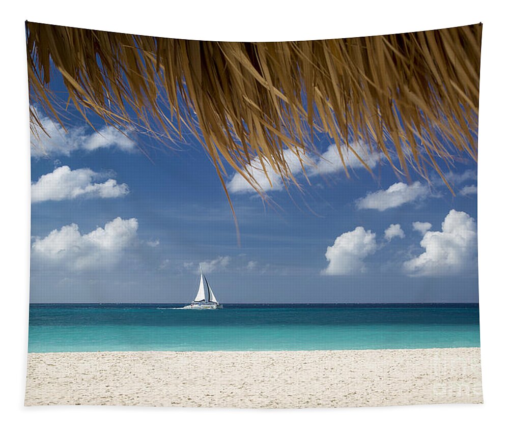 Aruba Tapestry featuring the photograph Aruba Sailing by Brian Jannsen