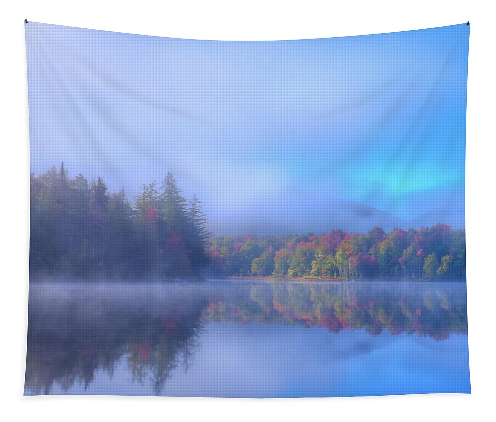 As The Fog Lifts Tapestry featuring the photograph As the Fog Lifts by David Patterson