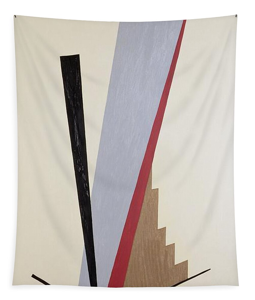 Abstract; After Kazimir Malevich; Constructivist Tapestry featuring the painting Ascending by Carolyn Hubbard-Ford