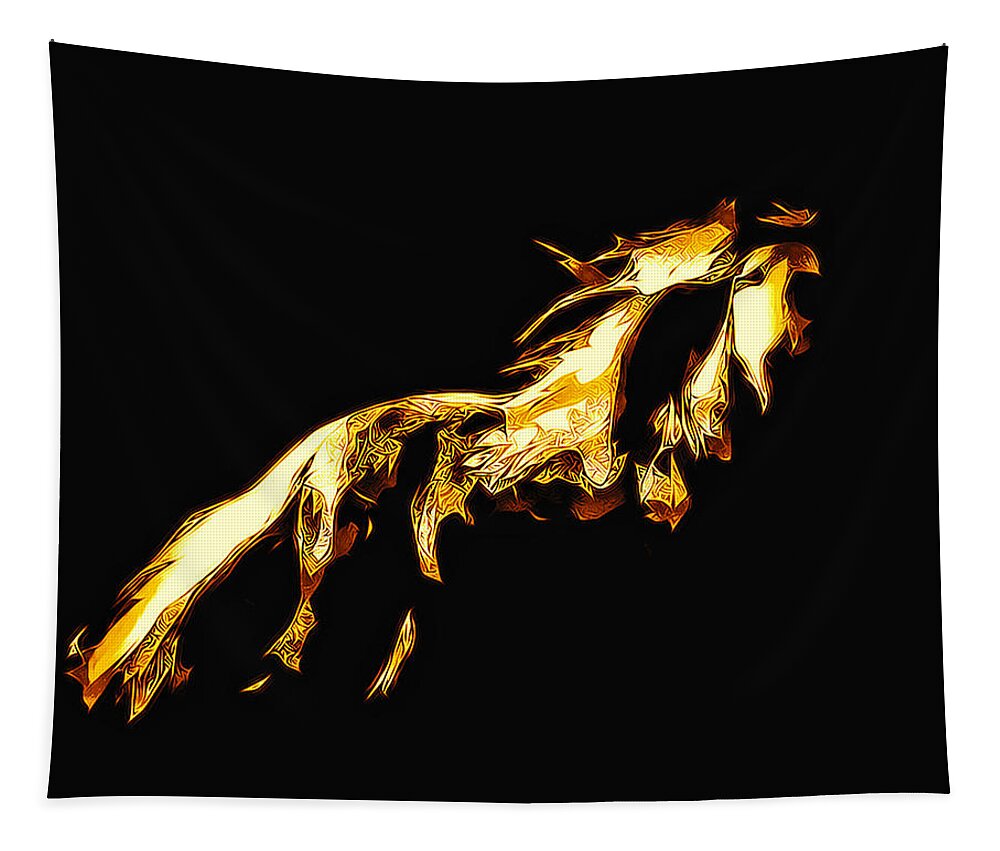 Horse Tapestry featuring the photograph Asian Stallion by Terry Fiala