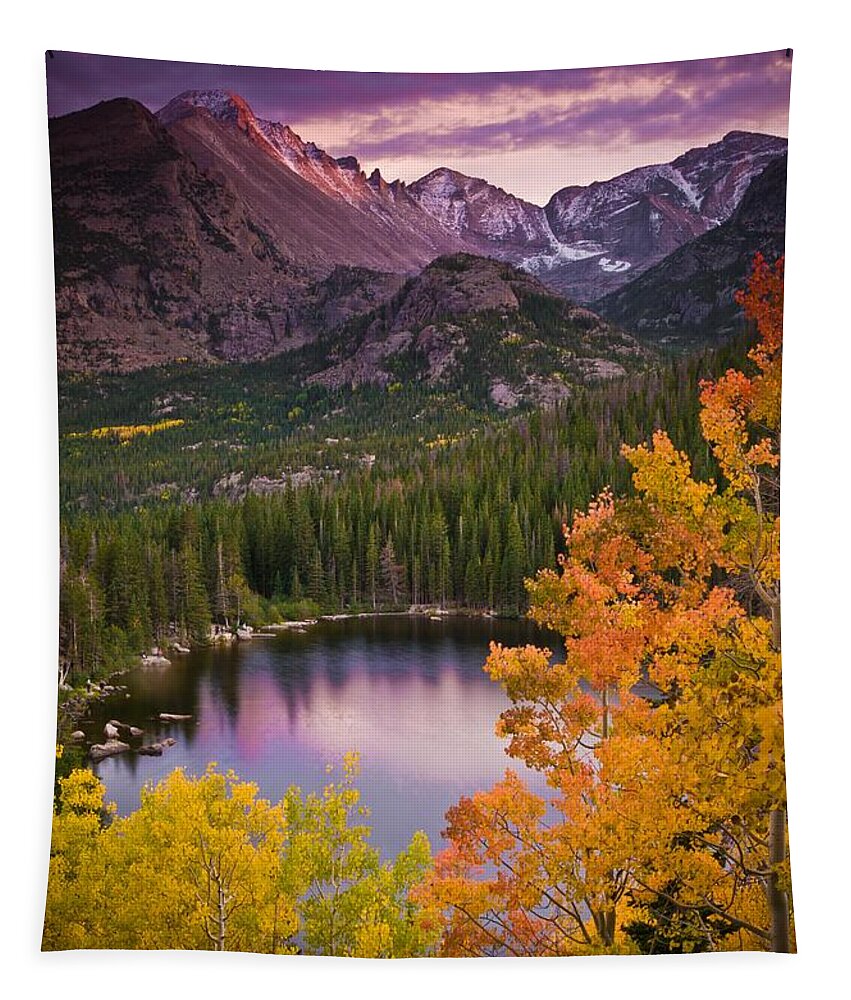 #faatoppicks Tapestry featuring the photograph Aspen Sunset Over Bear Lake by Mike Berenson
