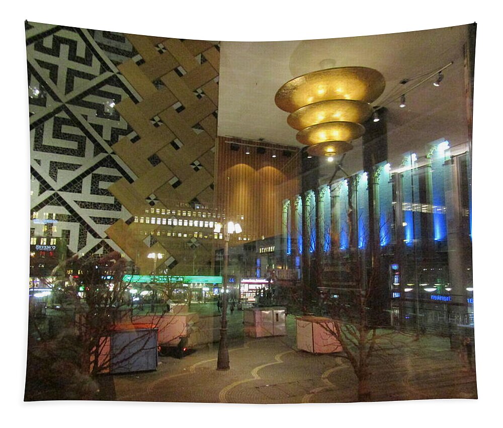 Stockholm Tapestry featuring the photograph At the Movies by Rosita Larsson
