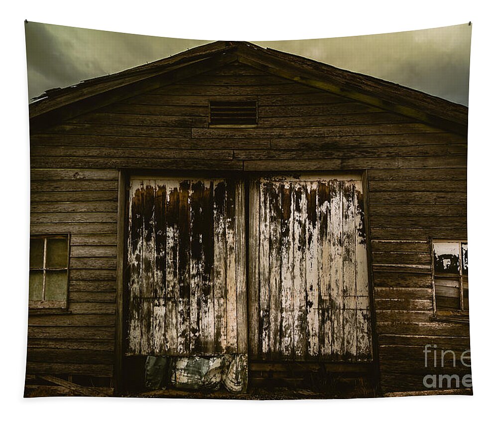 Barn Tapestry featuring the photograph Atmospheric farm scenes by Jorgo Photography