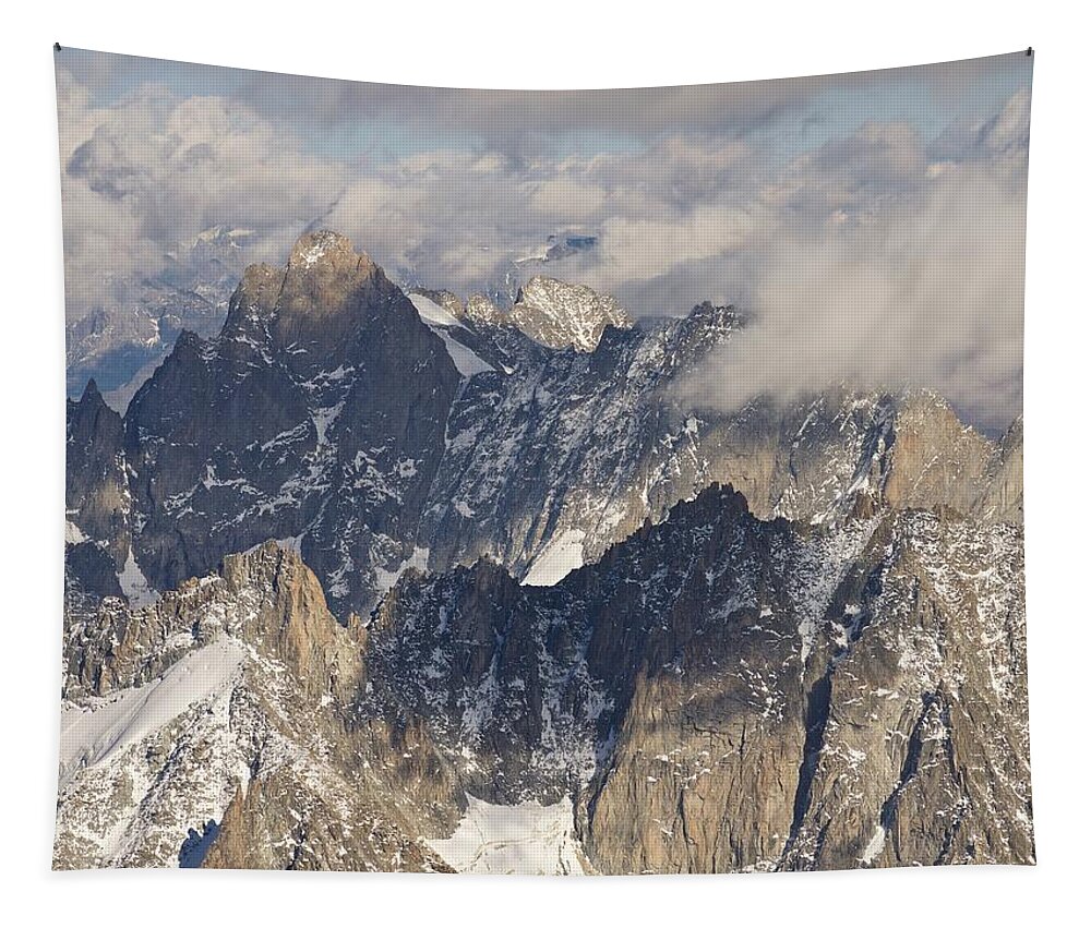 Aiguille Du Midi Tapestry featuring the photograph Auguille Du Midi by Stephen Taylor