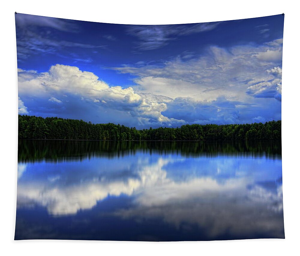 Buck Lake Tapestry featuring the photograph August Summertime On Buck Lake by Dale Kauzlaric