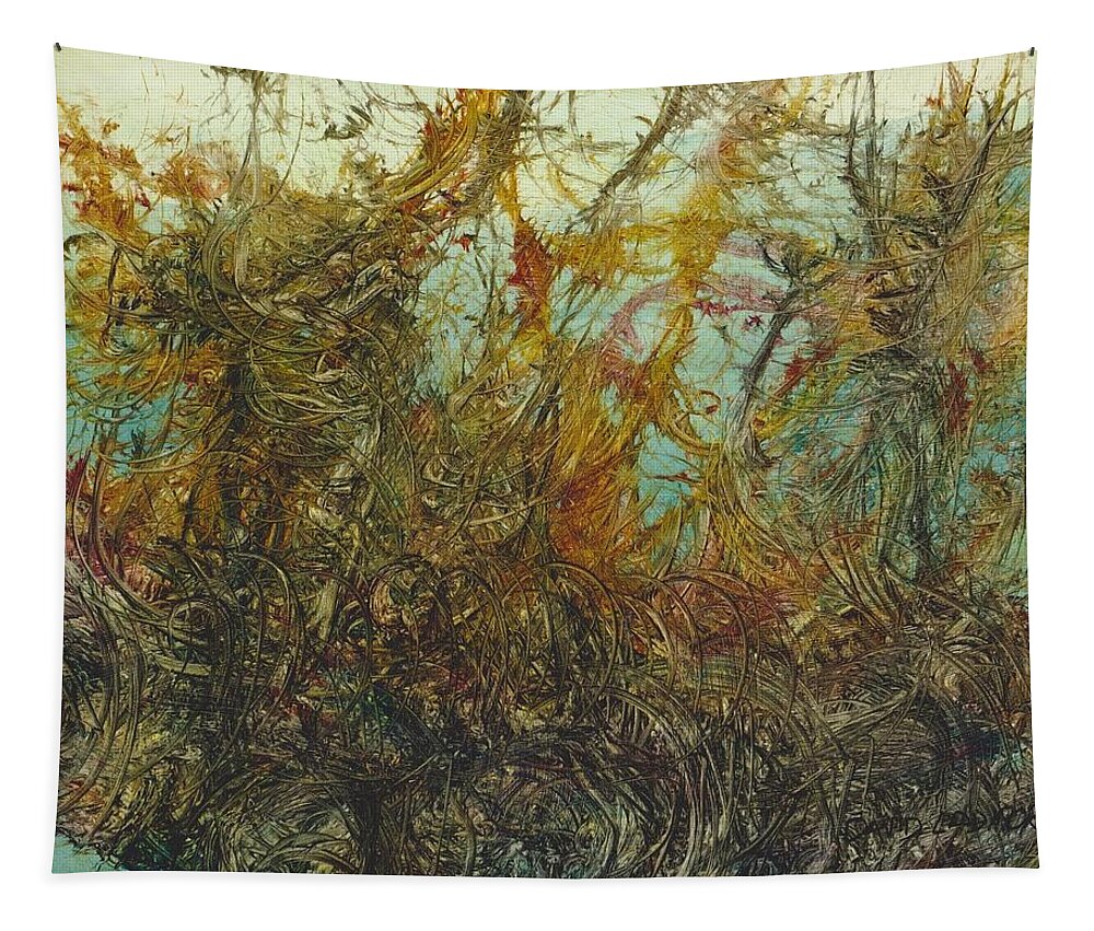 Autumn Tapestry featuring the painting Autumn 2 by David Ladmore