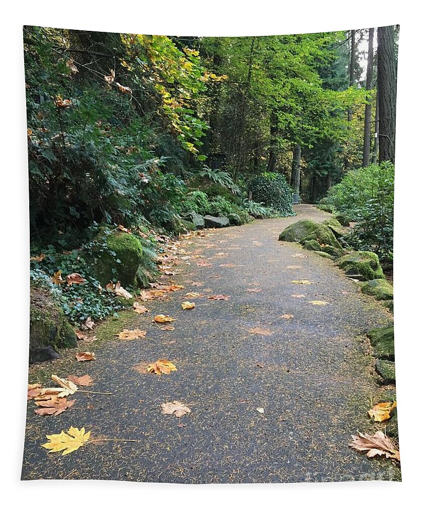 Autumn Tapestry featuring the photograph Autumn at The Grotto by Charlene Mitchell