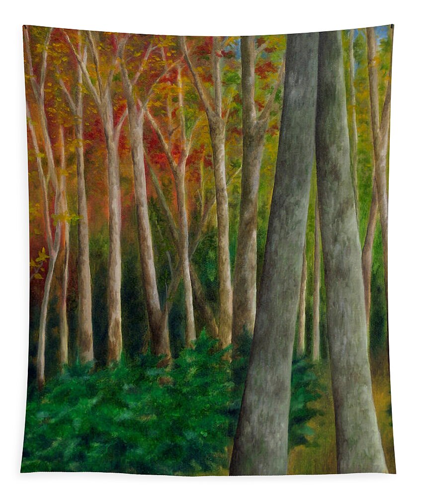 Autumn Tapestry featuring the painting Autumn Contrast by FT McKinstry
