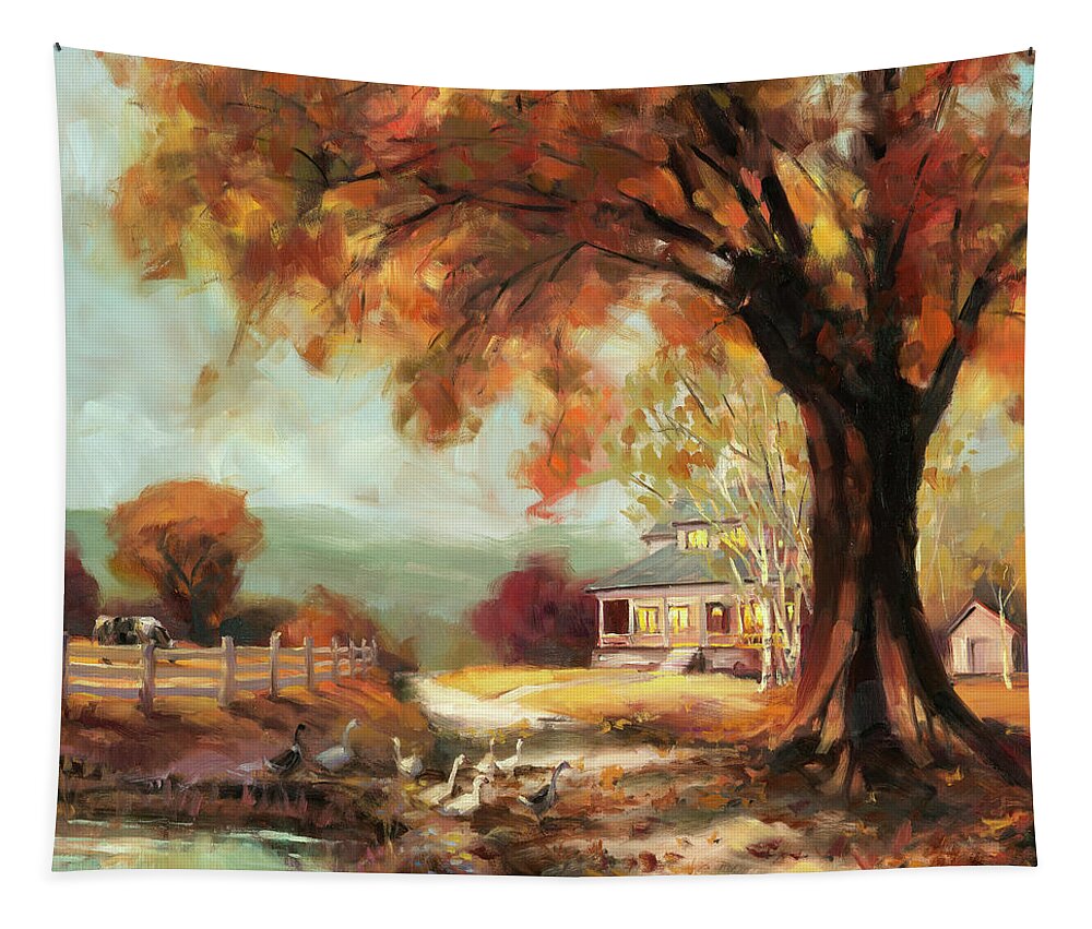 Autumn Tapestry featuring the painting Autumn Dreams by Steve Henderson