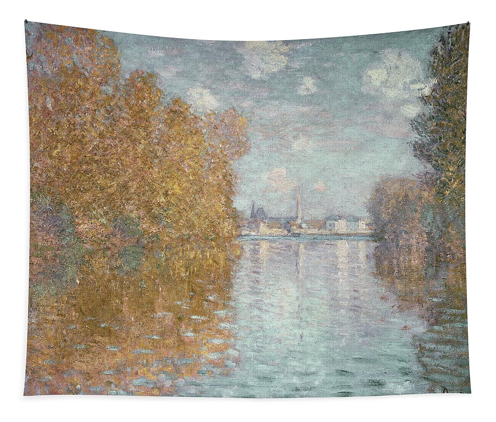 Monet Tapestry featuring the painting Autumn Effect at Argenteuil by Claude Monet