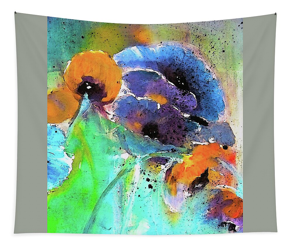 Autumn Tapestry featuring the painting Autumn Floral Breeze by Lisa Kaiser