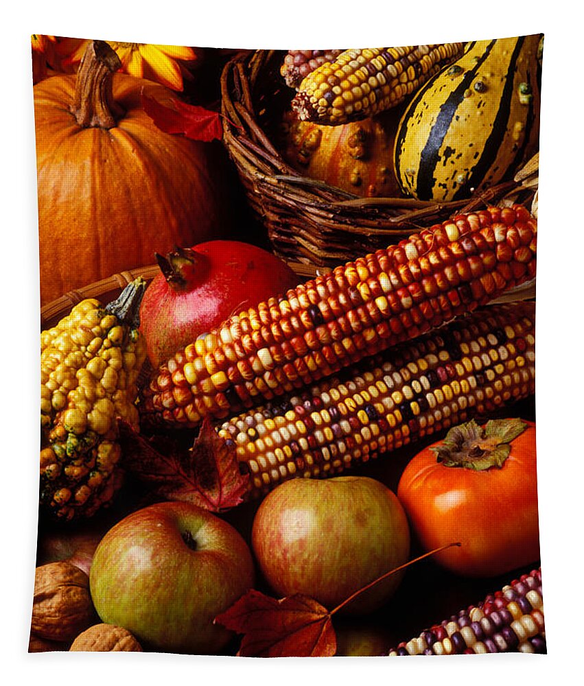 Autumn Tapestry featuring the photograph Autumn harvest by Garry Gay