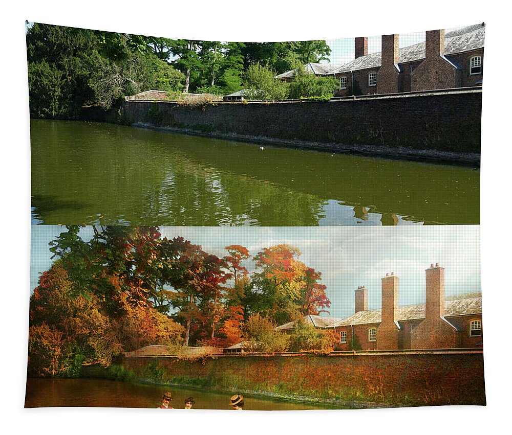 Dunham Tapestry featuring the photograph Autumn in England - Side by Side by Mike Savad