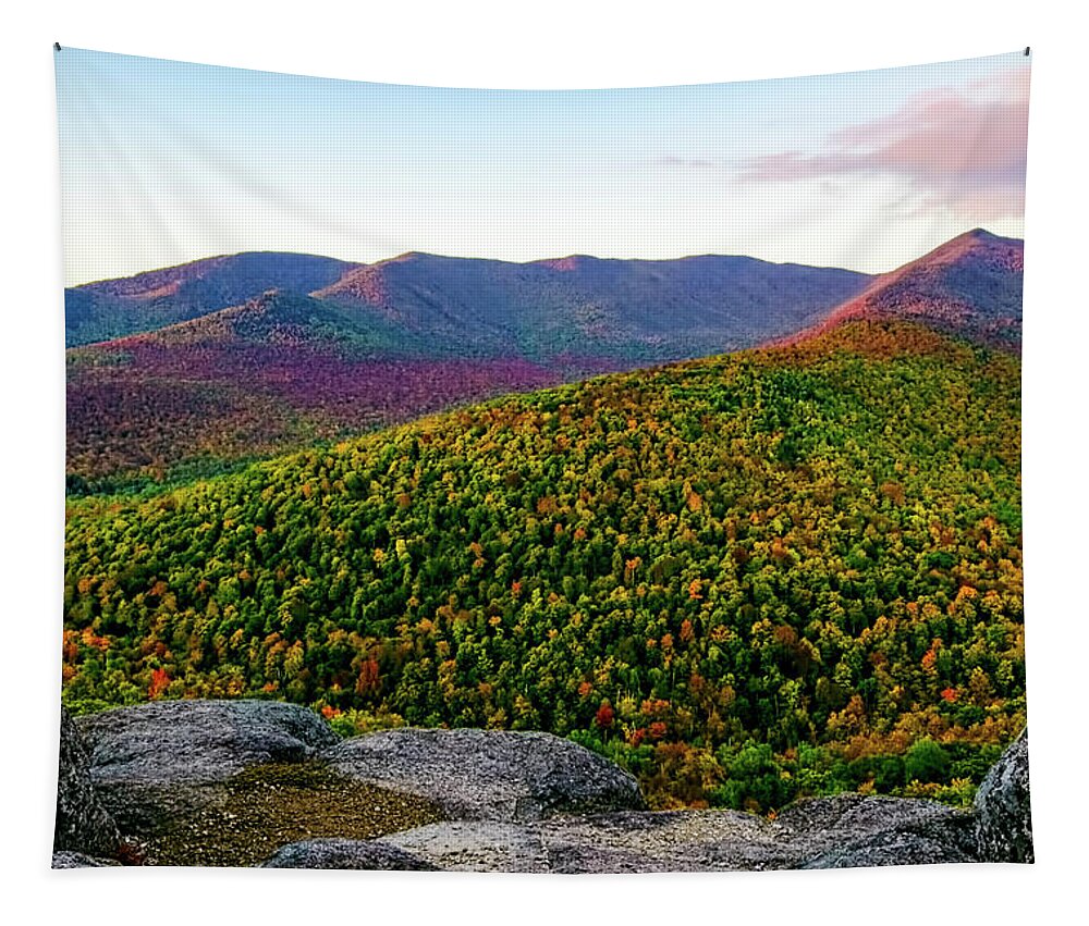 Adirondack Tapestry featuring the photograph Autumn in the Adirondacks 1 by Tony Beaver
