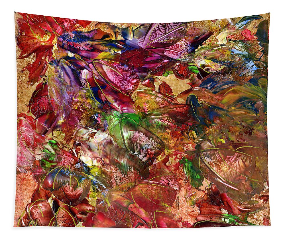 Abstract Tapestry featuring the painting Autumn Leaves by Charlene Fuhrman-Schulz