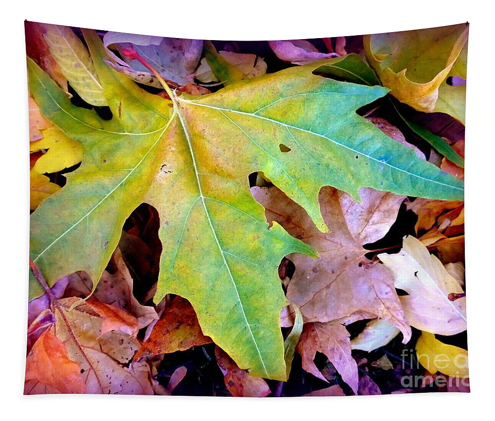 Sedona Tapestry featuring the photograph Autumn Leaves Heart by Mars Besso