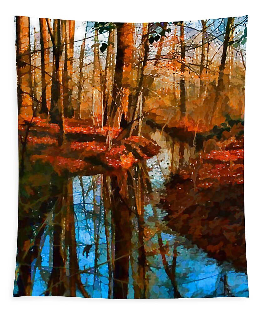 Autumn Tapestry featuring the digital art Autumn Reflection by Xine Segalas