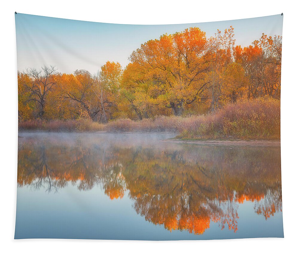 Reflections Tapestry featuring the photograph Autumn Reflections by Darren White