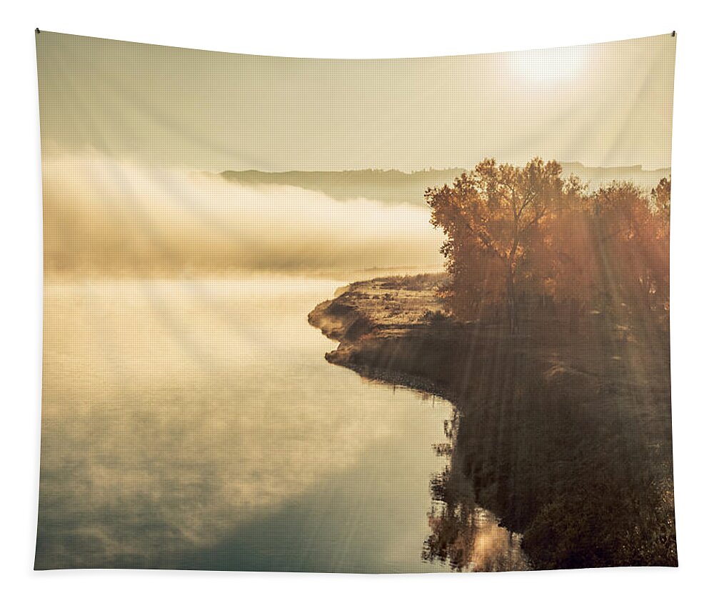 River Tapestry featuring the photograph Autumn River by Todd Klassy