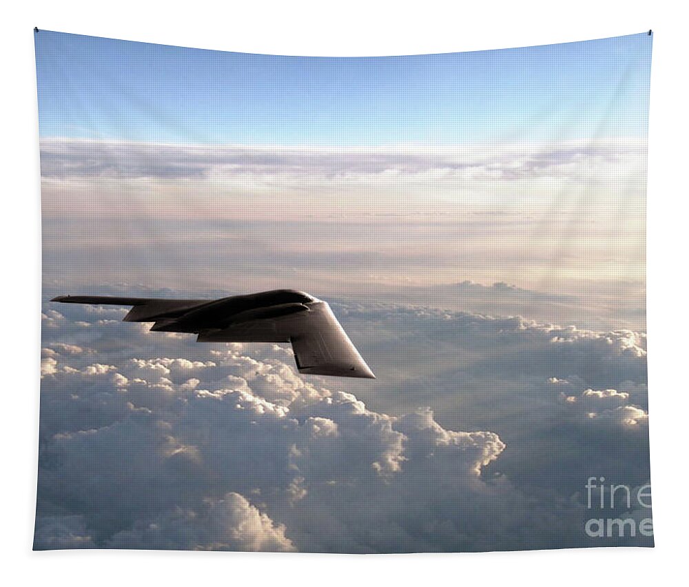 B2 Tapestry featuring the digital art B-2 Spirit by Airpower Art