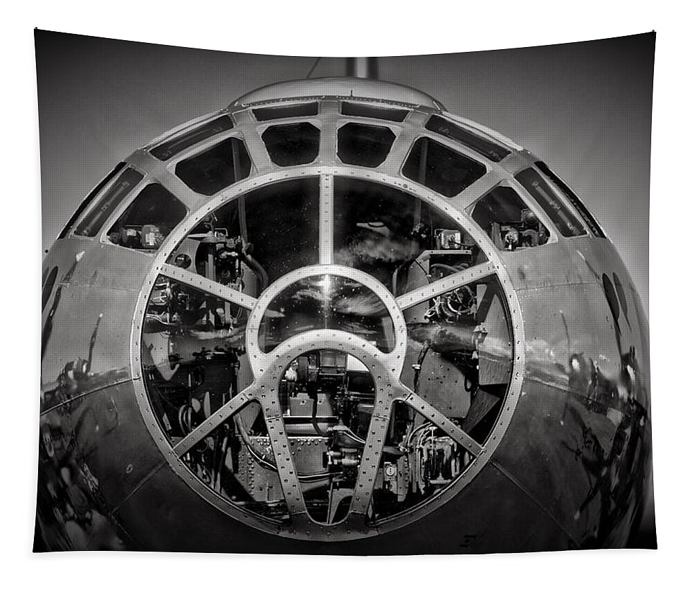 Black And White Tapestry featuring the photograph B-29 by Richard Gehlbach