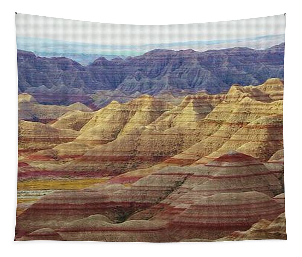 Landscape Tapestry featuring the photograph Badlands Scenic View by Bruce Bley