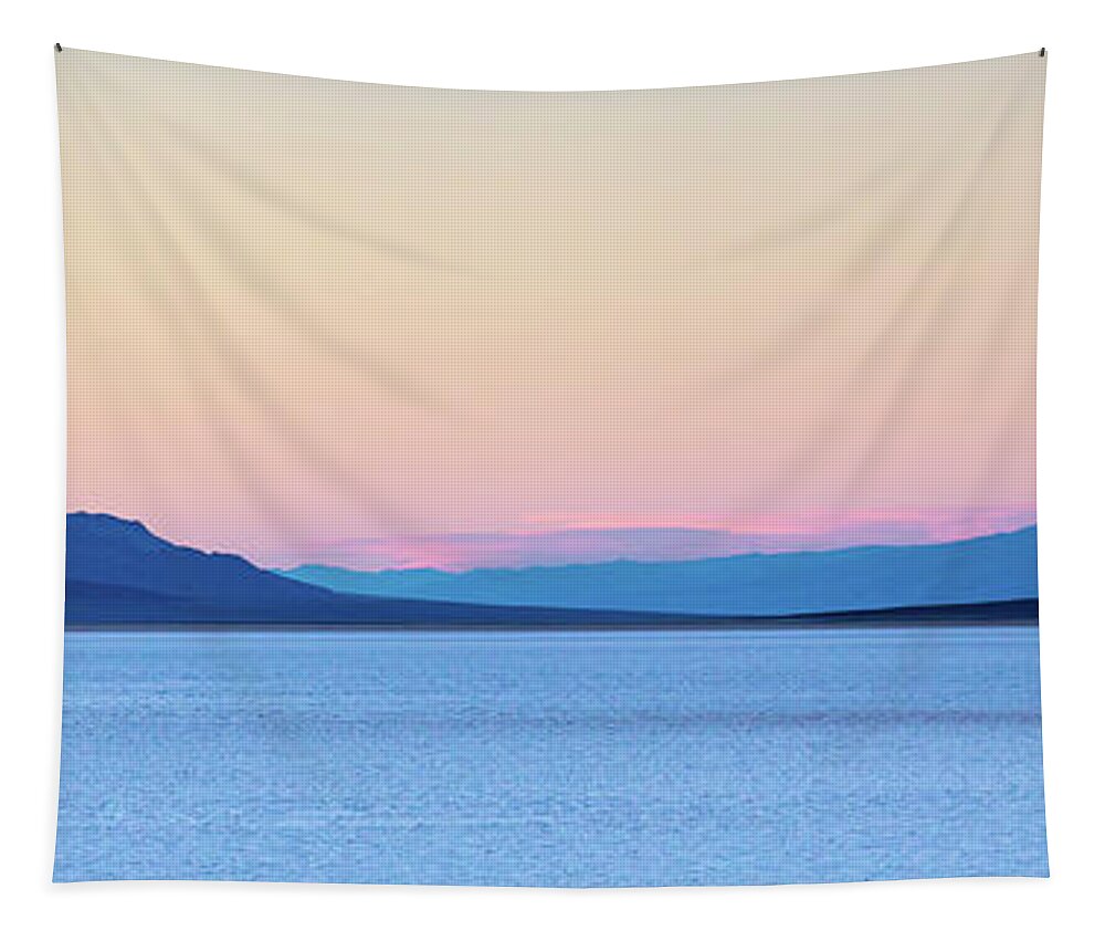 Badwater Road Tapestry featuring the photograph Badwater - Death Valley by Peter Tellone