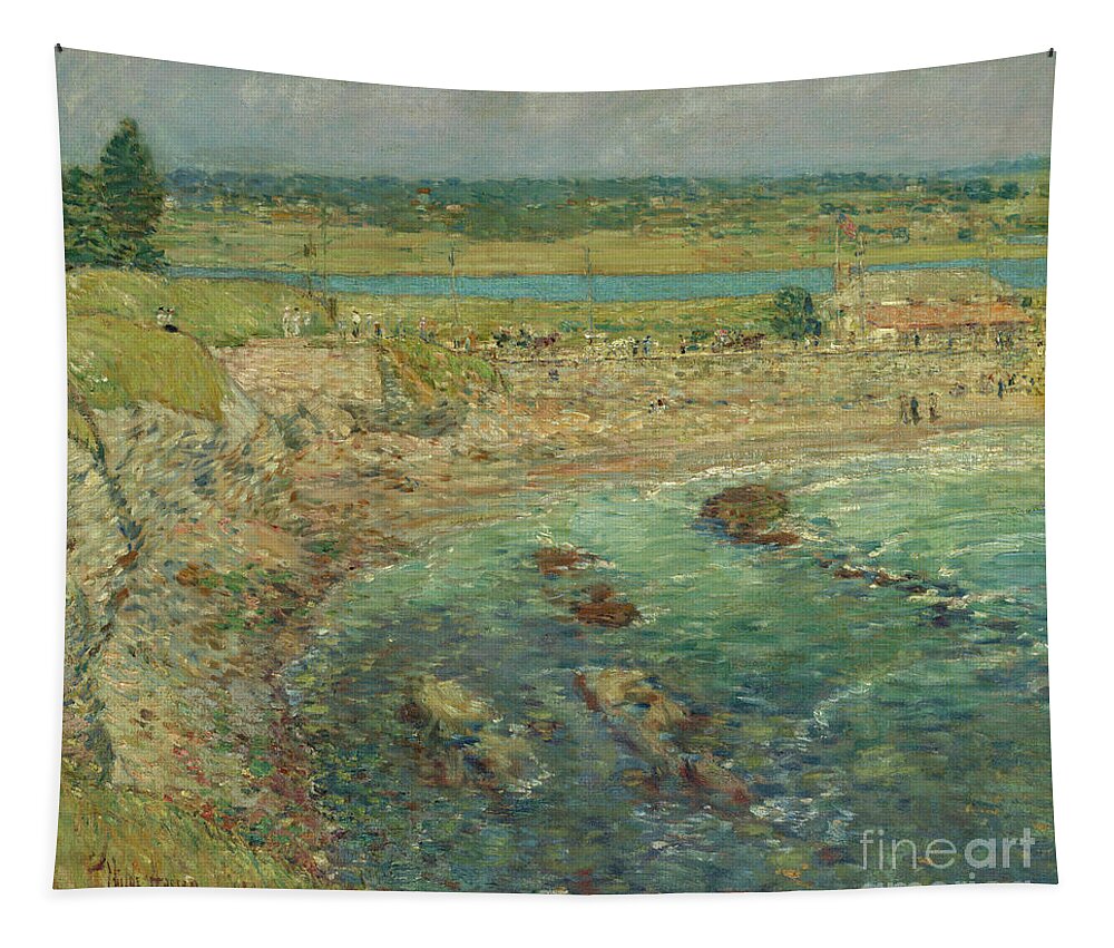 Hassam Tapestry featuring the painting Bailey's Beach Newport Rhode Island by Childe Hassam