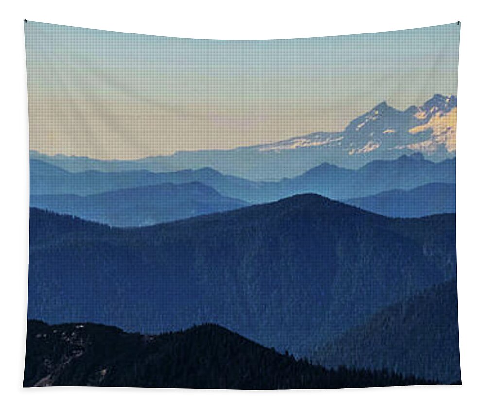 Sky Tapestry featuring the photograph Baker From Pilchuck by Brian O'Kelly
