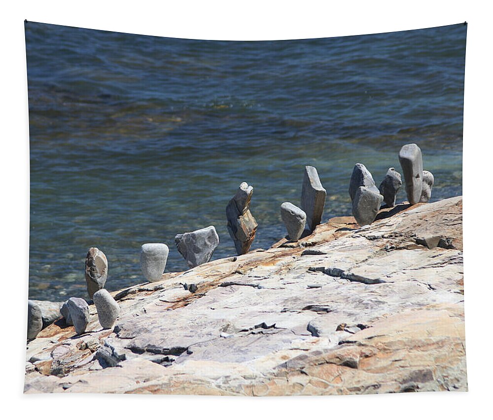 Rocks Tapestry featuring the photograph Balanced Rocks by Living Color Photography Lorraine Lynch