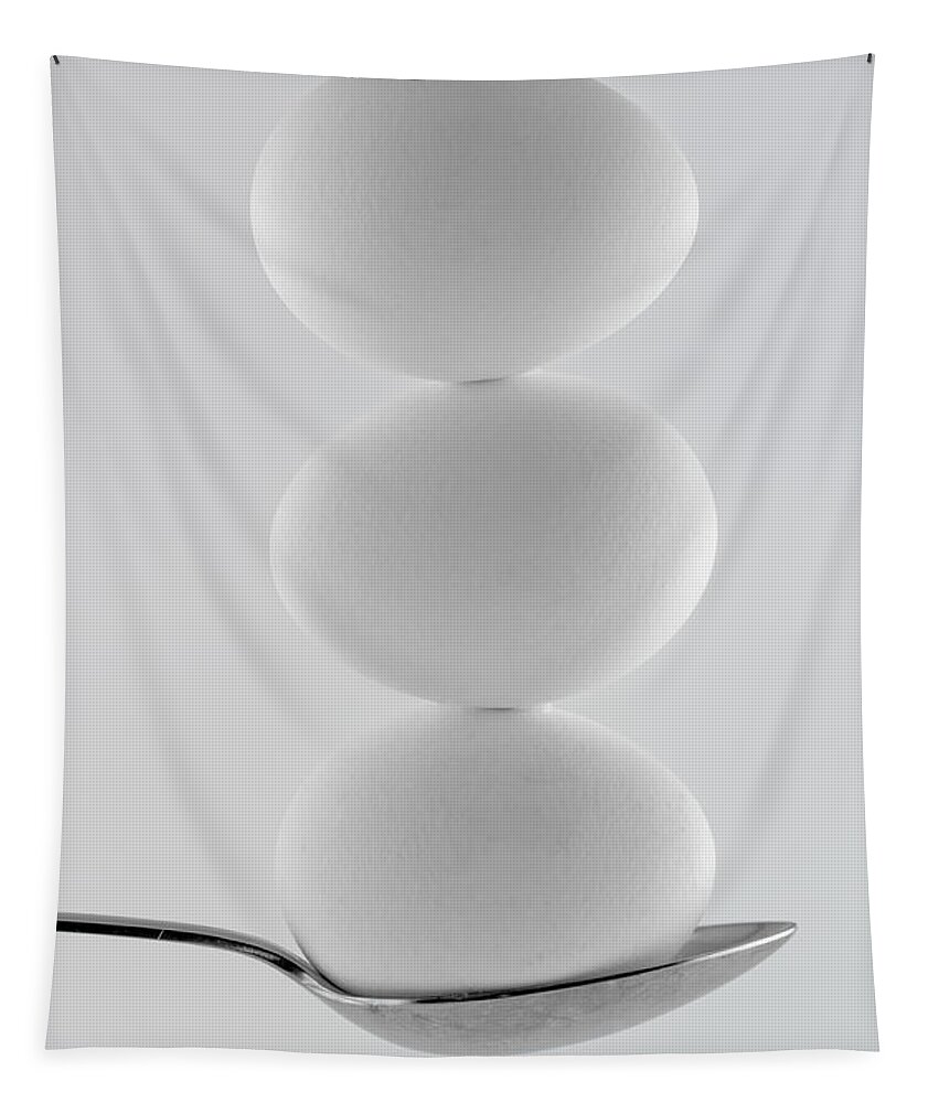 Balance Tapestry featuring the photograph Balancing Eggs by Gert Lavsen