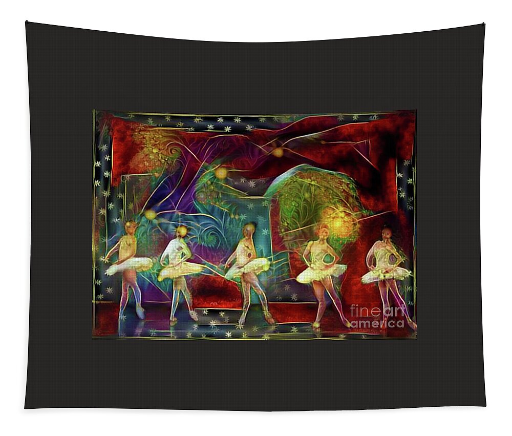 Ballet Tapestry featuring the photograph Ballerinas in Starlight by Nina Silver