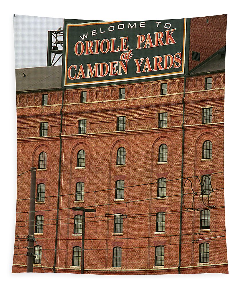 Architecture Tapestry featuring the photograph Baltimore Orioles Park at Camden Yards #2 by Frank Romeo