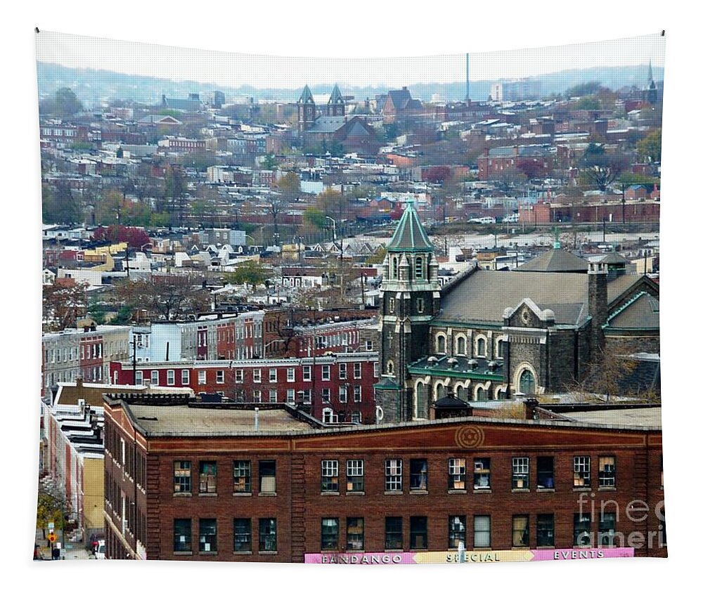 Cities Tapestry featuring the photograph Baltimore Rooftops by Carol Groenen