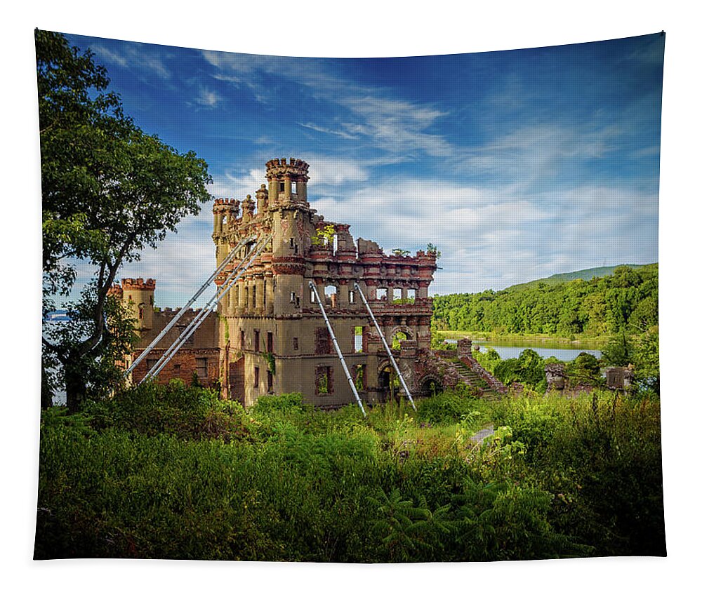 Bannerman Castle Tapestry featuring the photograph Bannerman Castle on Pollepel Island by John Morzen