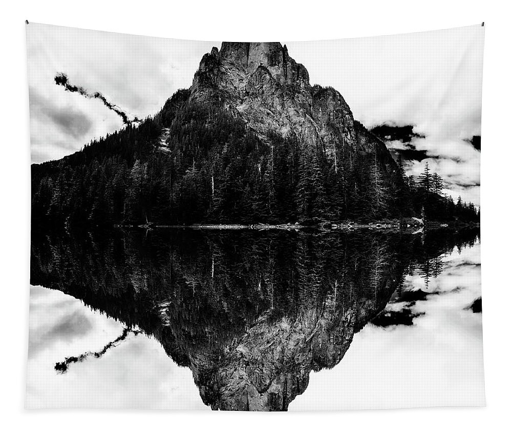 Epic Tapestry featuring the digital art Baring Mountain Reflection by Pelo Blanco Photo