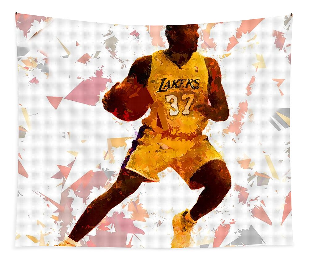 Basketball Tapestry featuring the painting Basketball 37 by Movie Poster Prints